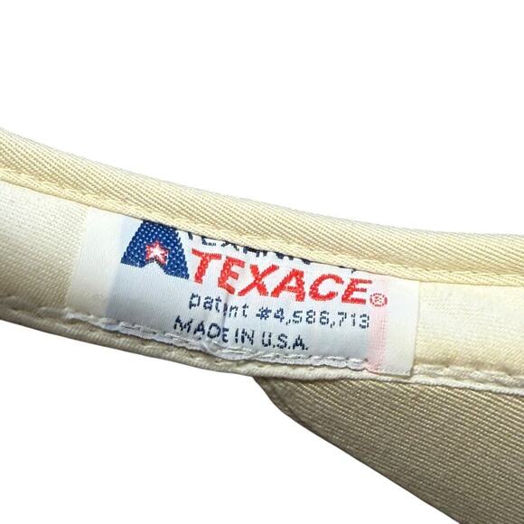 Vintage 80s MASTERS Golf Embroidered Logo Visor Hat Cream TEXACE NEW main image 6
